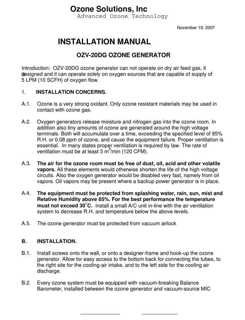 Ozone Solutions OZV-20DG Manuel utilisateur