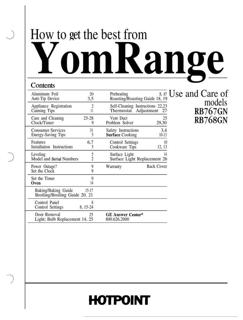 Hotpoint RB768GN Instructions d'installation