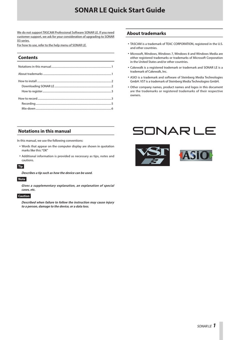 CAKEWALK sonar le Manuel utilisateur CAKEWALK sonar le Manuel utilisateur