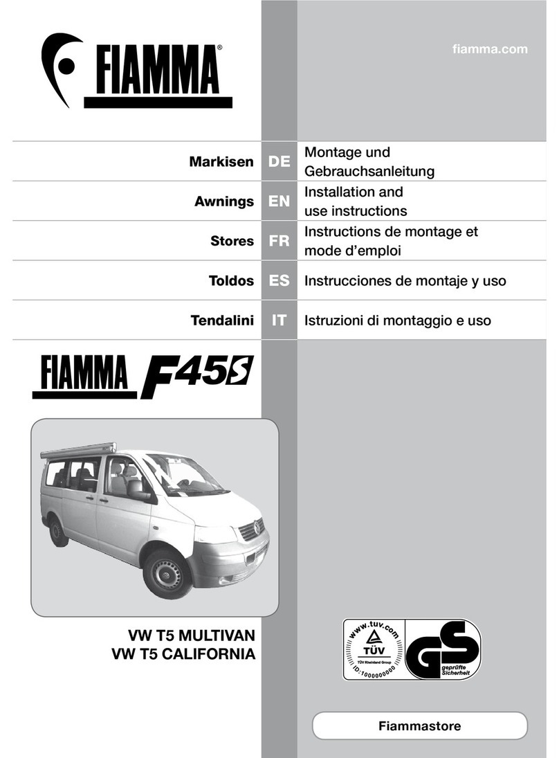 Fiamma VW T5 MULTIVAN Manuel utilisateur Fiamma VW T5 MULTIVAN Manuel utilisateur