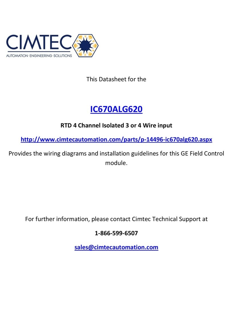 GE IC670ALG620 Manuel utilisateur GE IC670ALG620 Manuel utilisateur