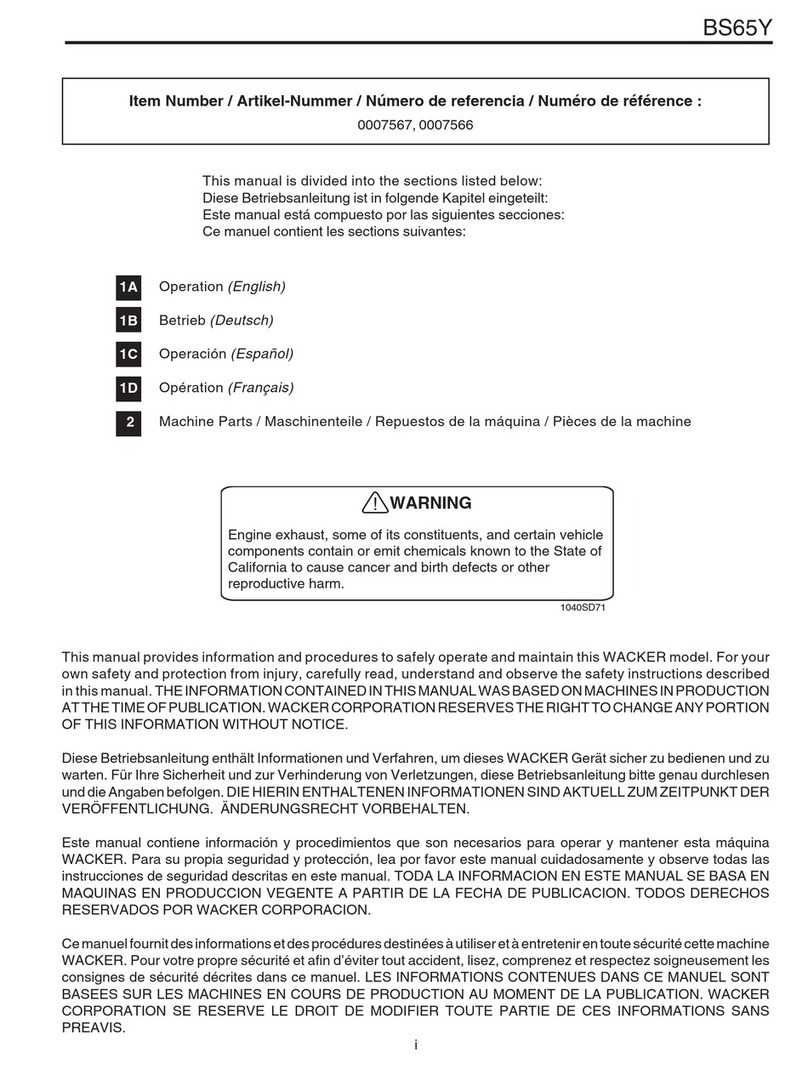 Wacker Neuson bs65y Manuel utilisateur