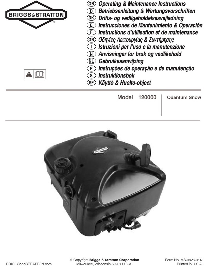Briggs & Stratton 120000 Manuel d'installation et d'exploitation