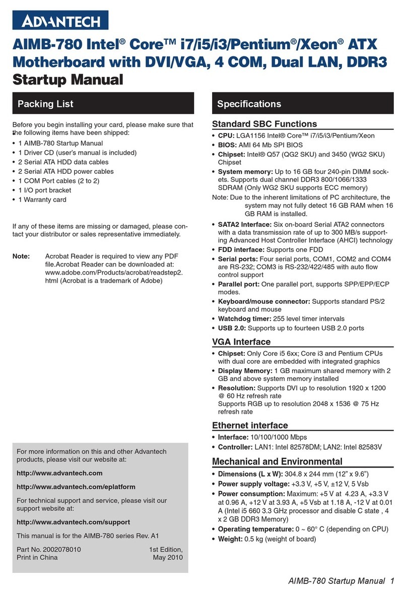 Advantech AIMB-780 Manuel d'installation et d'exploitation
