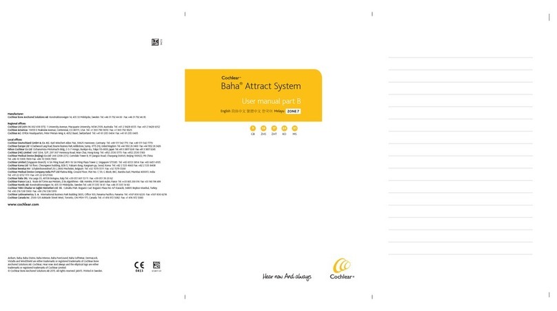 Cochlear Baha Manuel utilisateur Cochlear Baha Manuel utilisateur