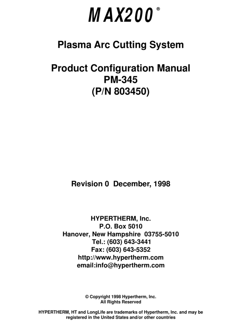 Hypertherm MAX200 Feuille d'instructions