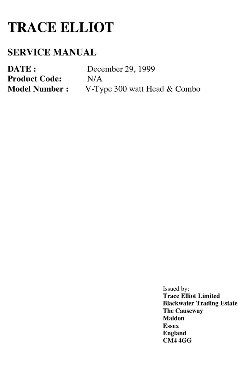 TRACE ELLIOT V-TYPE Manuel utilisateur