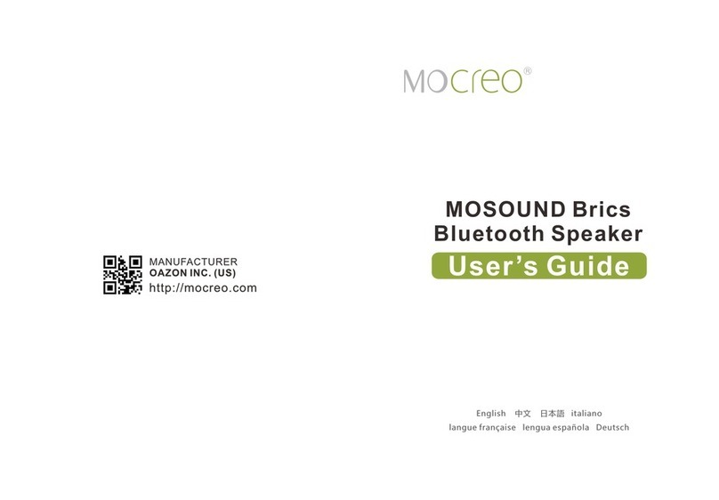 OAZON MOCREO Manuel utilisateur