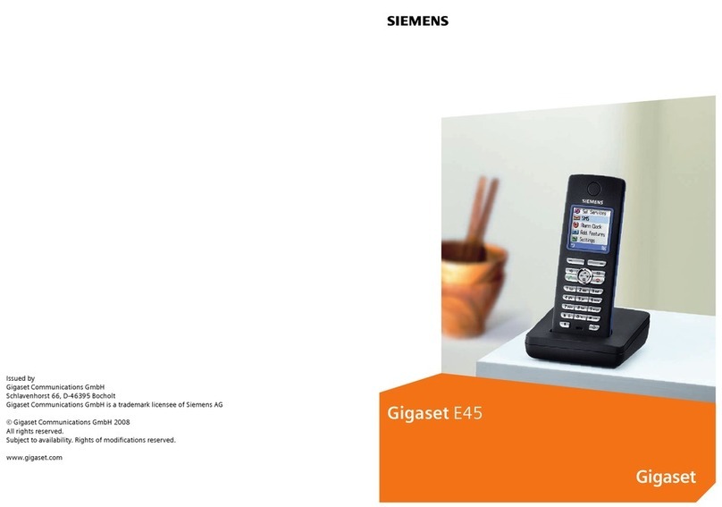 Gigaset Gigaset E45 Manuel utilisateur