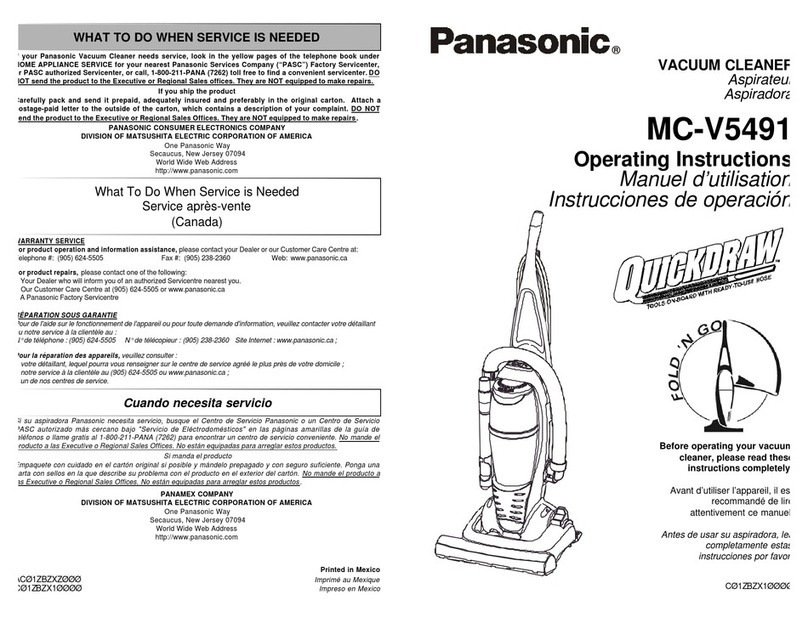 Panasonic MC-V5491 Manuel utilisateur