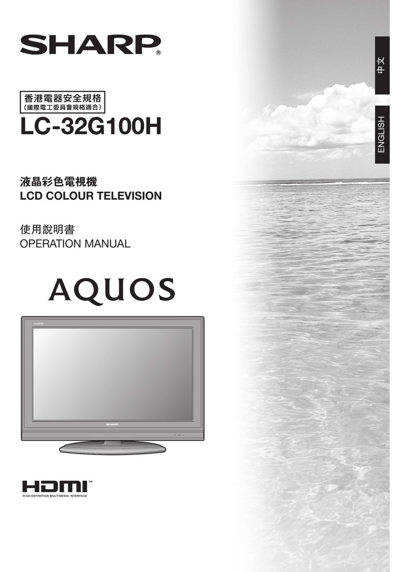 Sharp LC-32G100H Manuel utilisateur Sharp LC-32G100H Manuel utilisateur