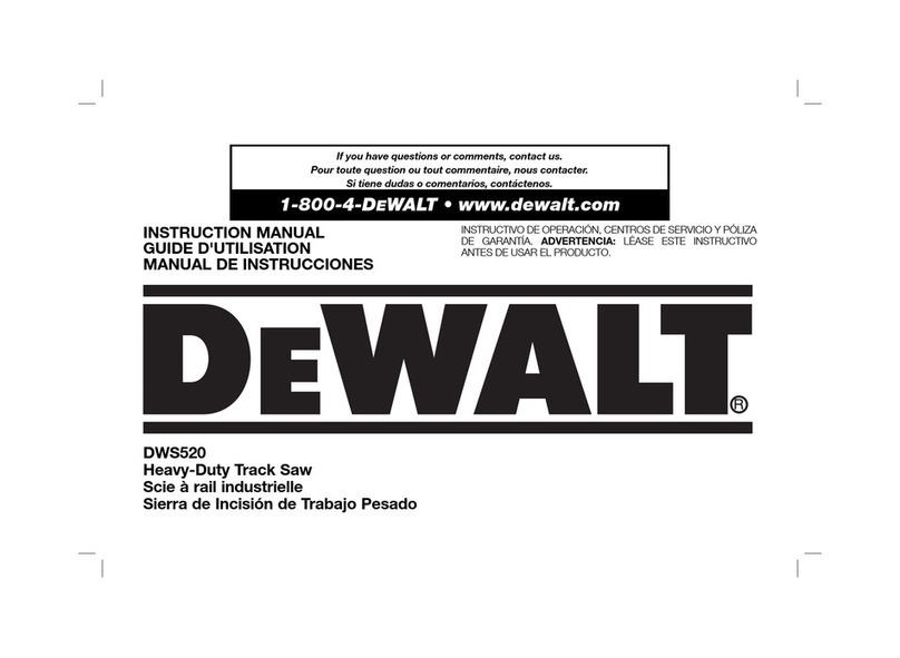 DeWalt DWS520 Manuel utilisateur