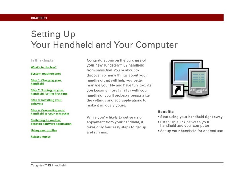 Palm Tungsten E2 Manuel utilisateur