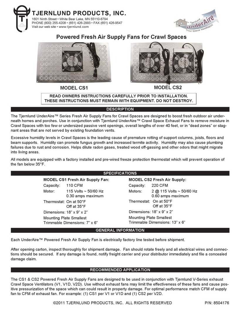 TJERNLUND CS1 Manuel utilisateur
