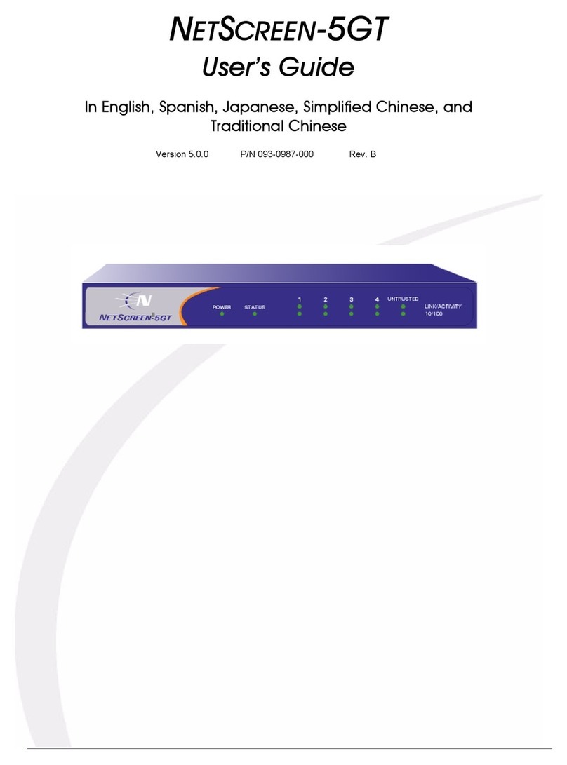 NetScreen Technologies 5GT Manuel utilisateur NetScreen Technologies 5GT Manuel utilisateur