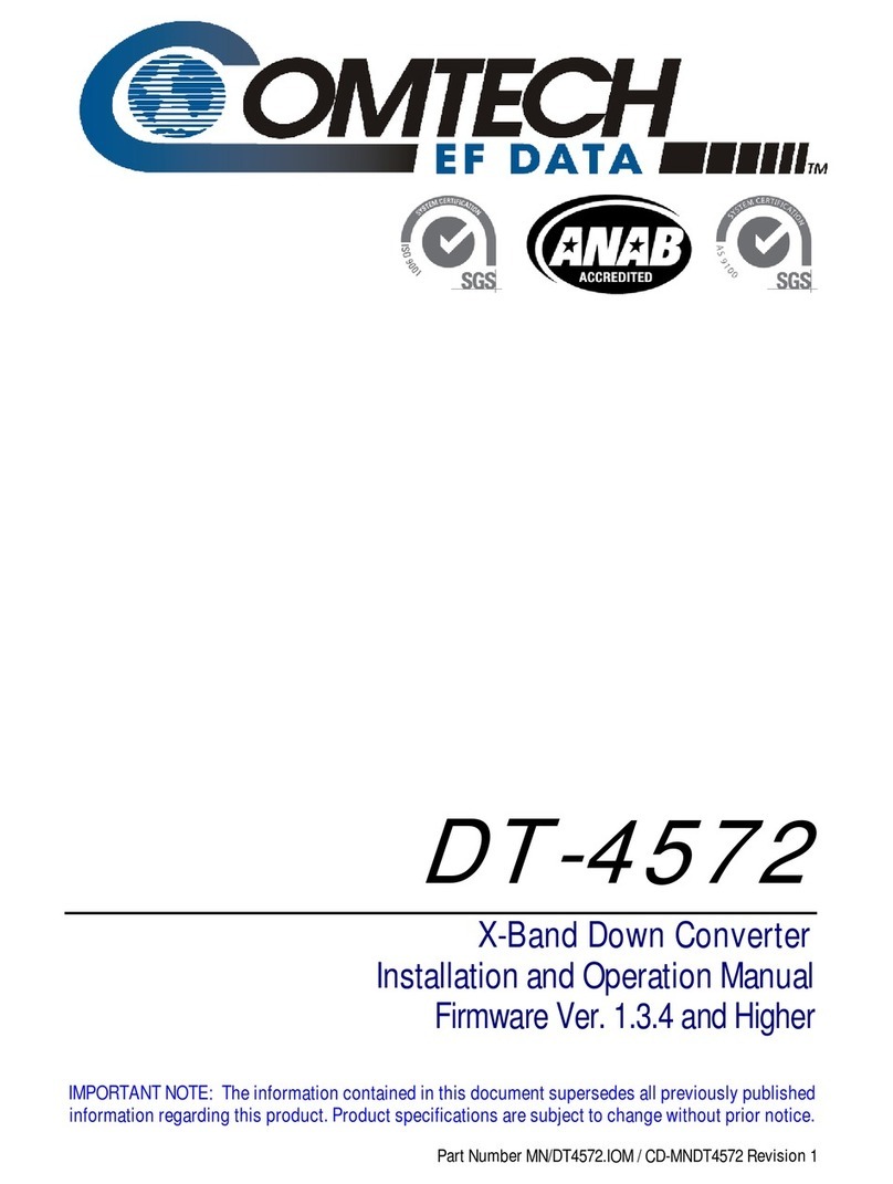 Comtech EF Data DT-4572 Manuel utilisateur Comtech EF Data DT-4572 Manuel utilisateur