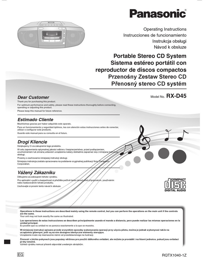 Panasonic RX-D45 Manuel utilisateur