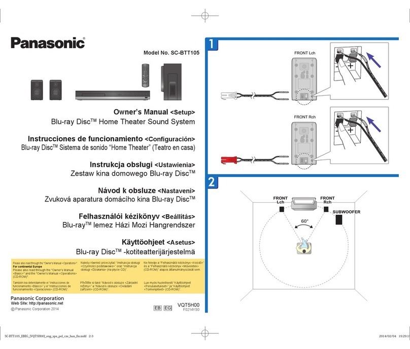 Panasonic SC-BTT105 Manuel utilisateur