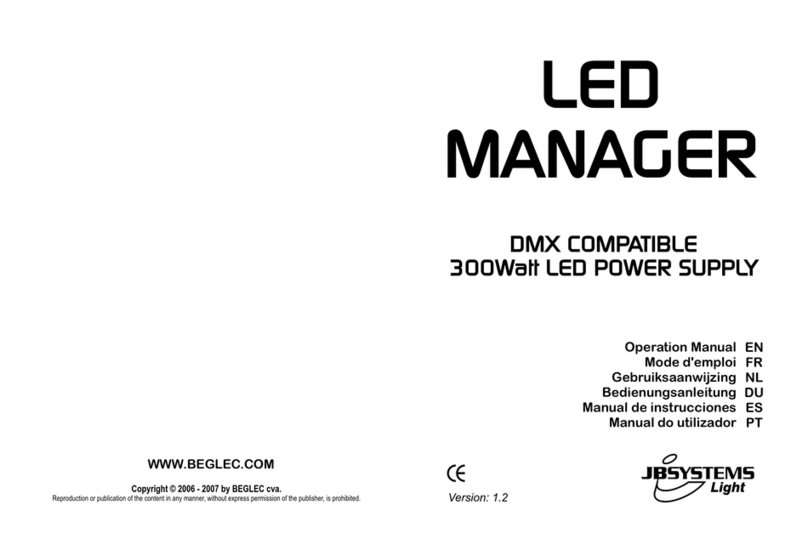 JB Systems led manager Manuel utilisateur