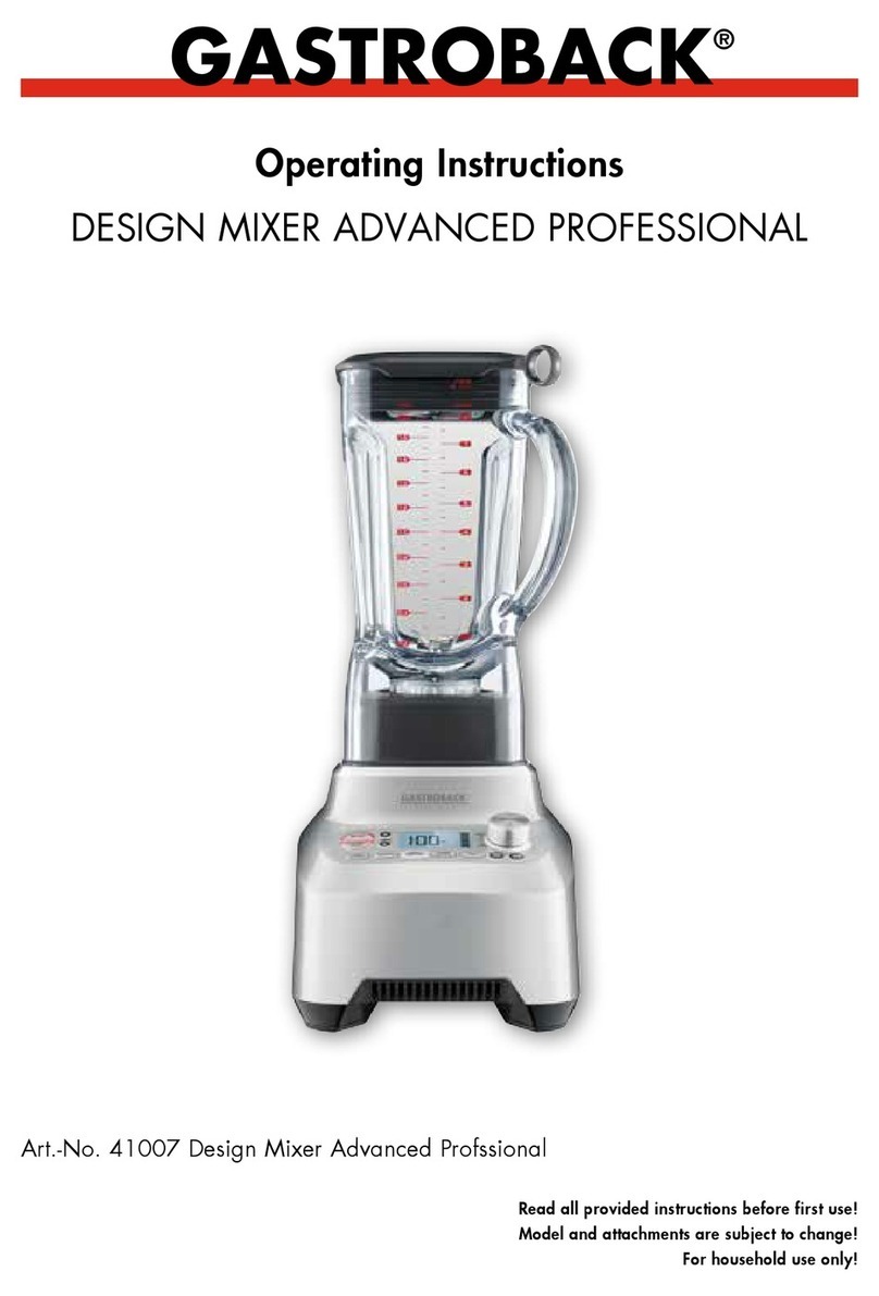Gastroback 41007 Manuel utilisateur
