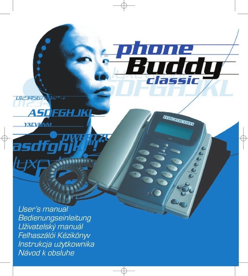 Microcom phoneBuddy Classic Manuel utilisateur