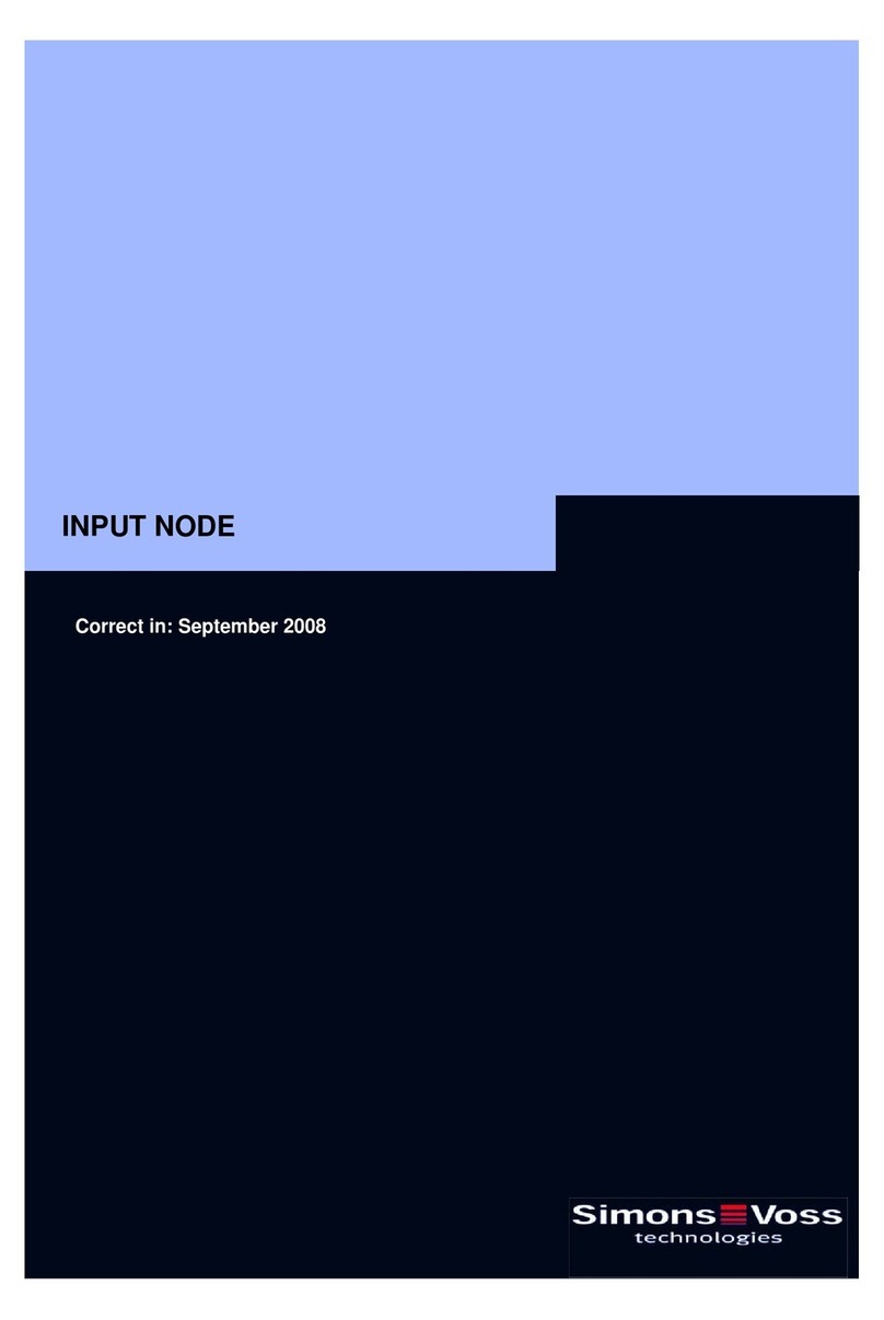 Simons Voss INPUT NODE Manuel utilisateur