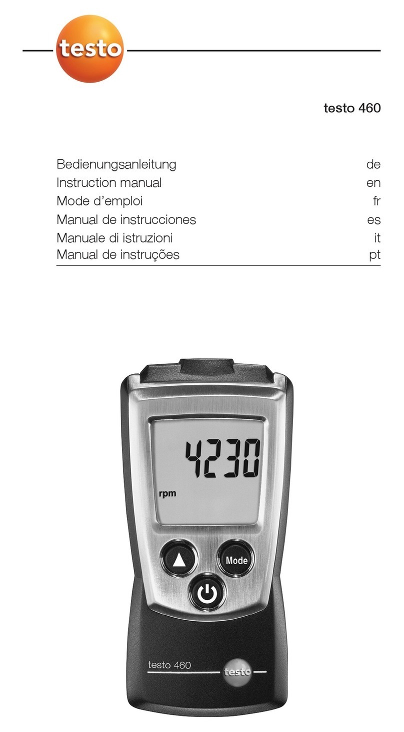 TESTO 460 Manuel utilisateur