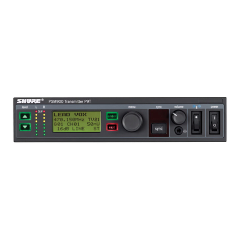 Shure PSM 900 Manuel utilisateur Shure PSM 900 Manuel utilisateur