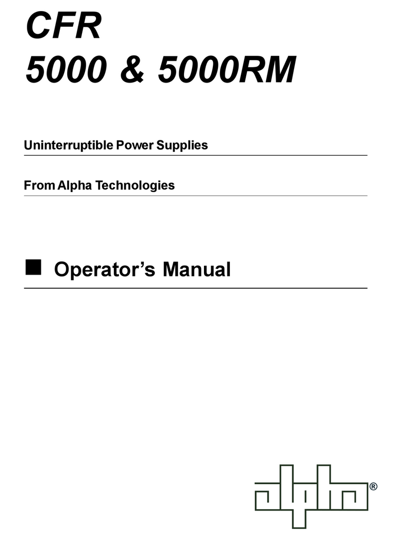 Alpha CFR 5000 Manuel utilisateur