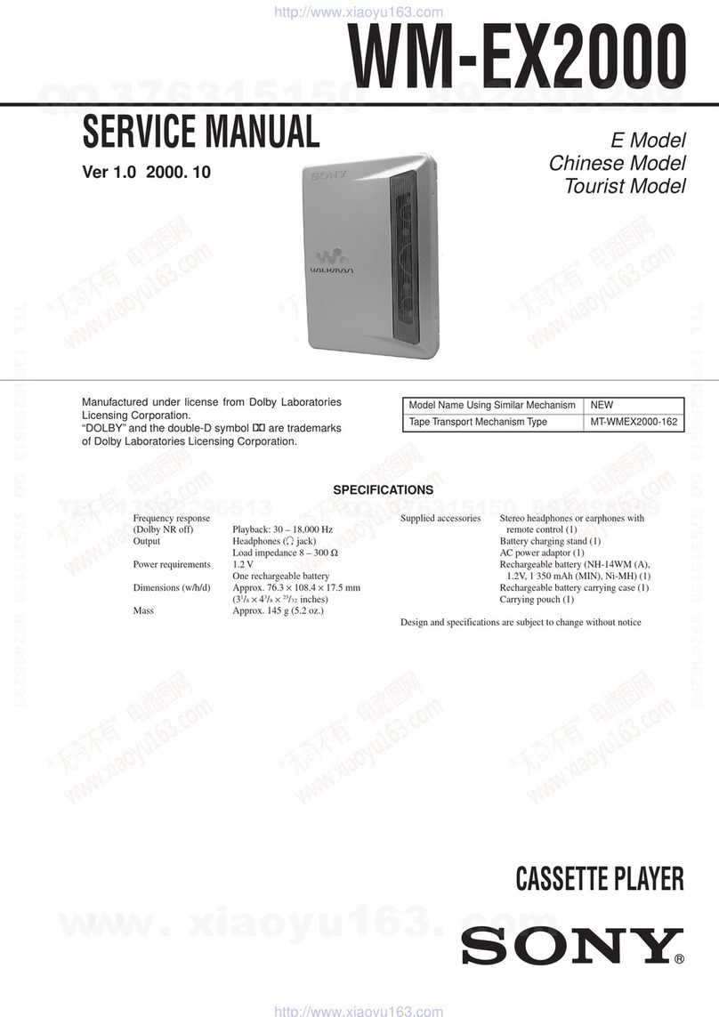 Sony Walkman WM-EX2000 Manuel utilisateur