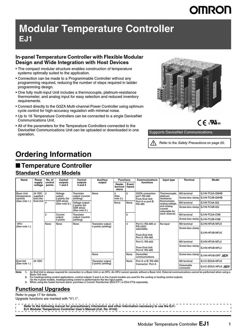 Omron EJ1 EtherCAT Manuel utilisateur