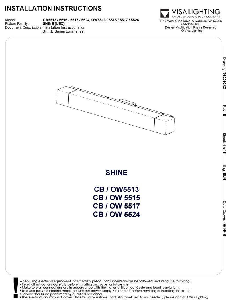 Visa Lighting CB5513 Manuel utilisateur Visa Lighting CB5513 Manuel utilisateur