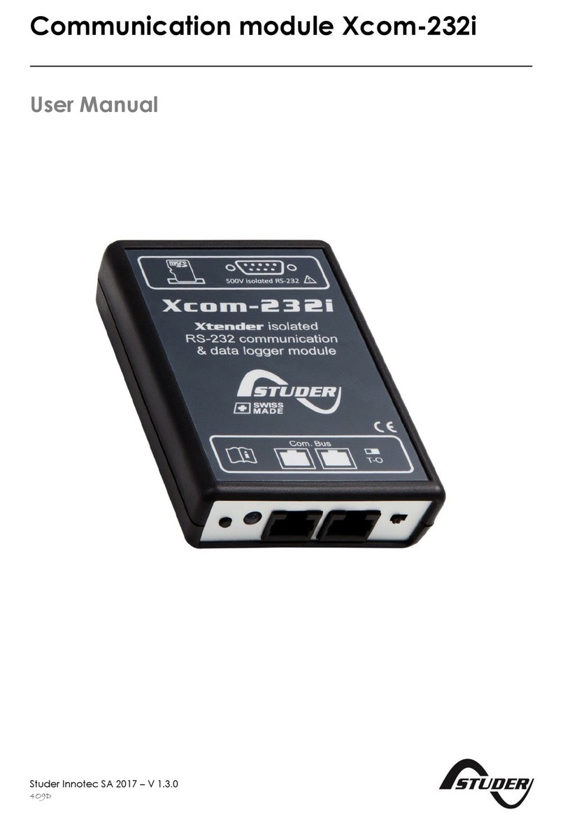 Studer Xcom-232i Manuel utilisateur