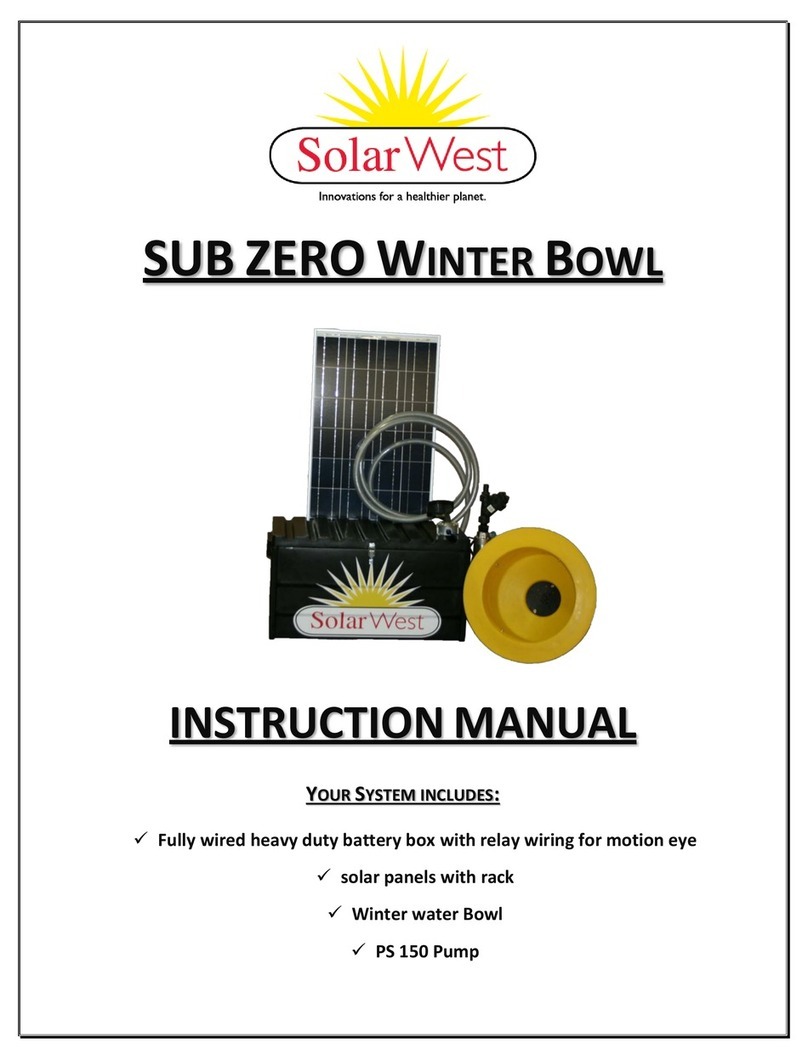 Solar West SUB ZERO Manuel utilisateur