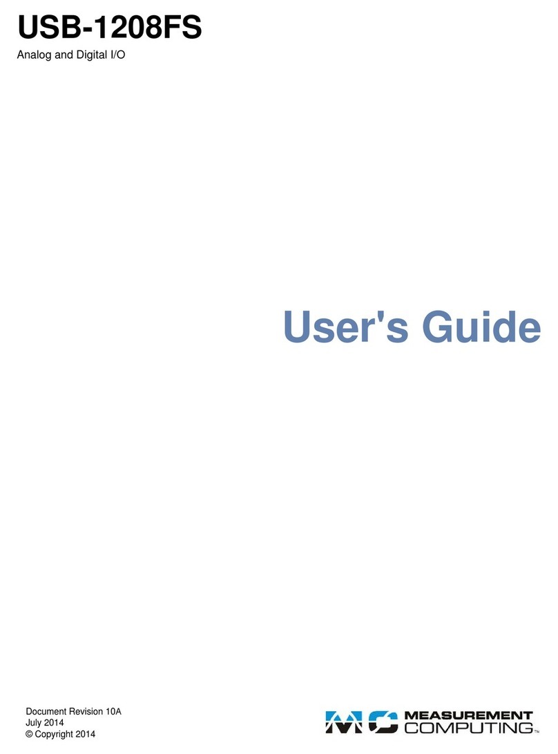 Measurement Computing us-1208fs Manuel utilisateur Measurement Computing us-1208fs Manuel utilisateur