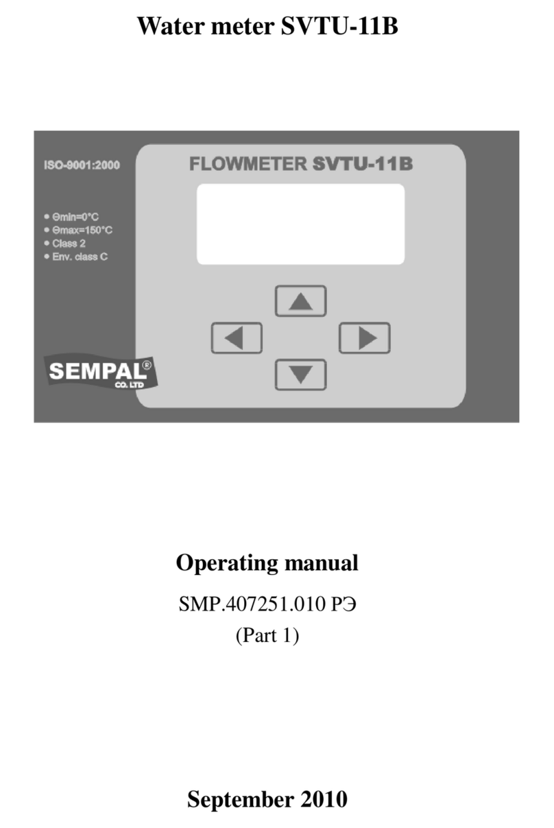 Flowmeter SVTU-11B Manuel utilisateur