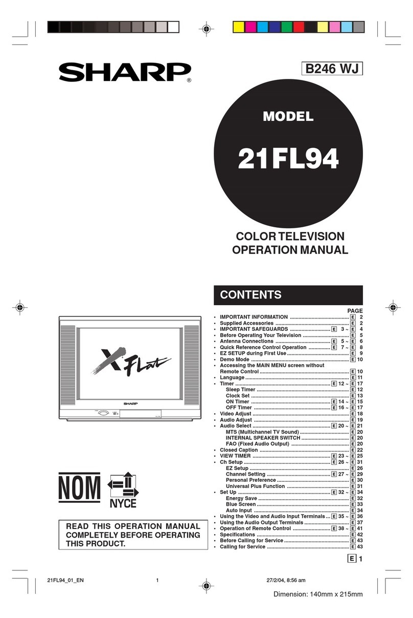 Sharp 21FL94 Manuel utilisateur