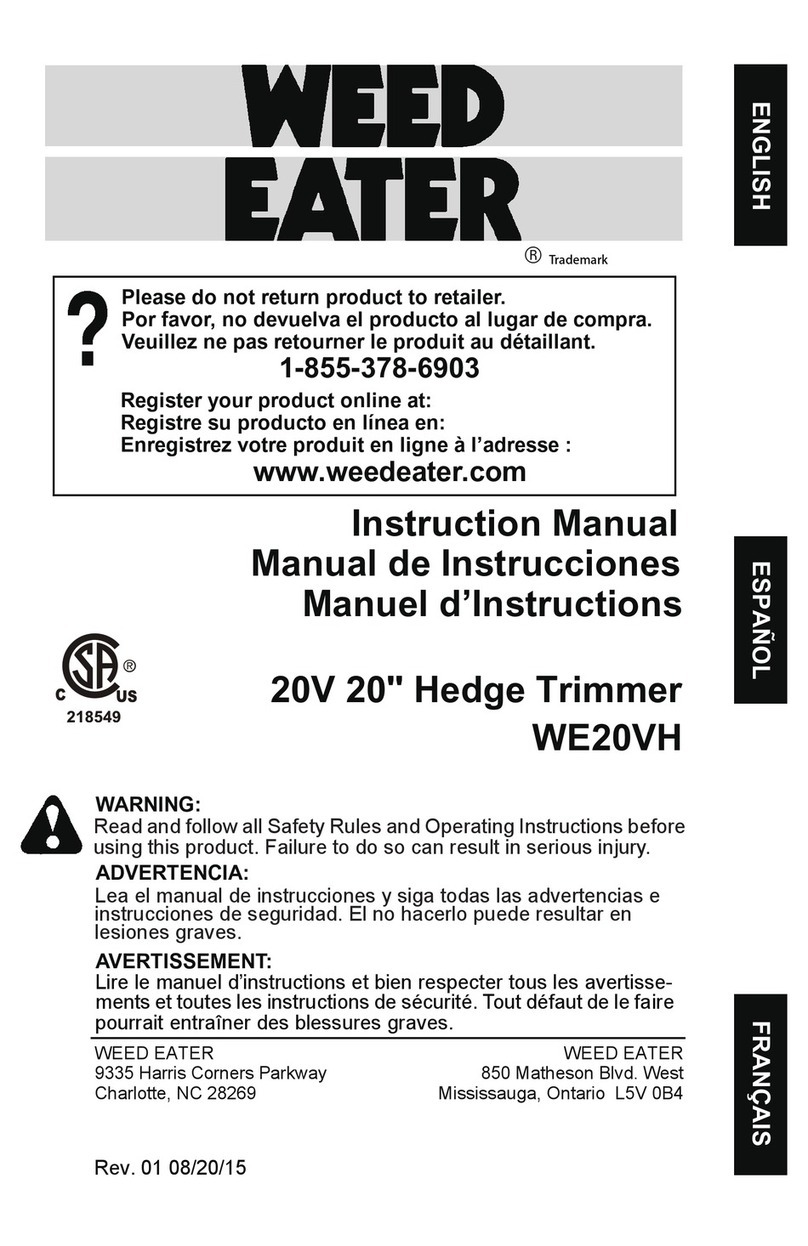 Weed Eater WE20VH Manuel utilisateur