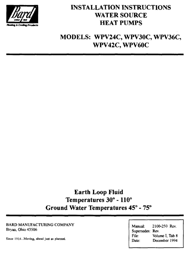 Bard WPV30C Manuel utilisateur Bard WPV30C Manuel utilisateur