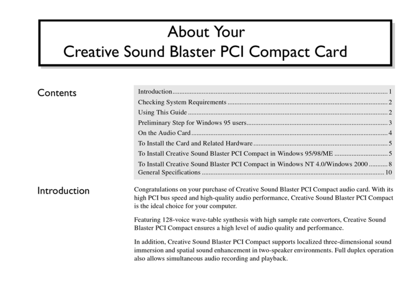 Creative Technologies Sound Blaster Manuel utilisateur