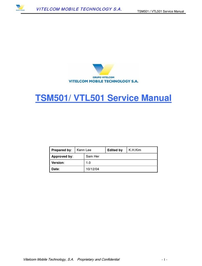 Vitelcom TSM501 Manuel utilisateur