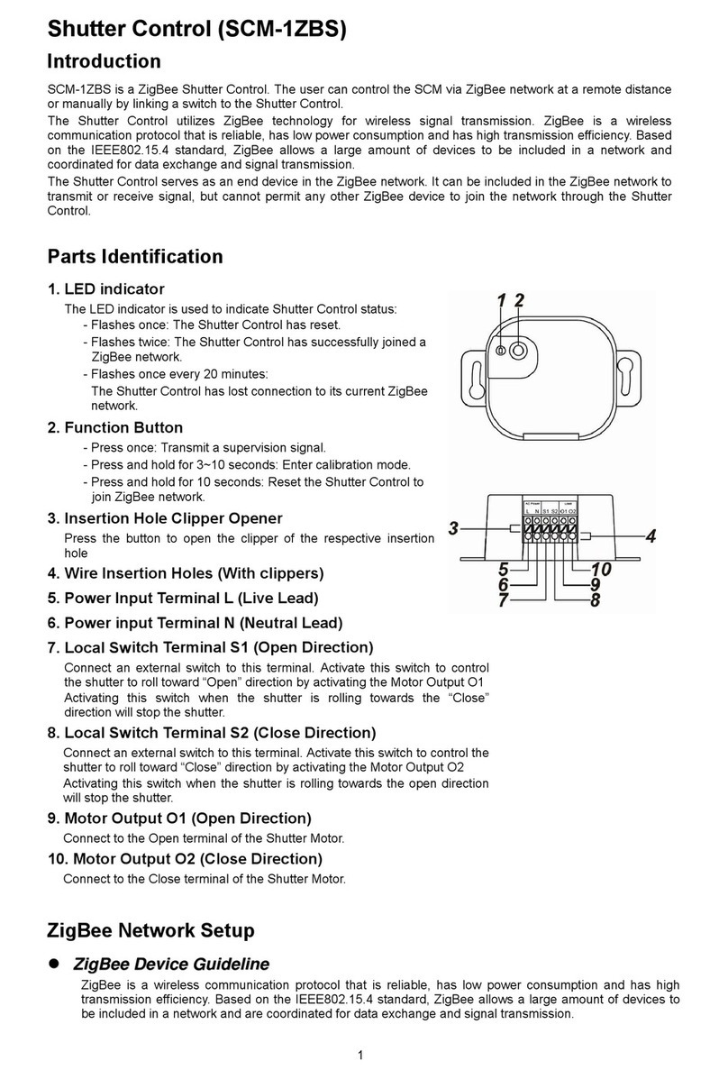 ZIGBEE SCM-1ZBS Manuel utilisateur ZIGBEE SCM-1ZBS Manuel utilisateur