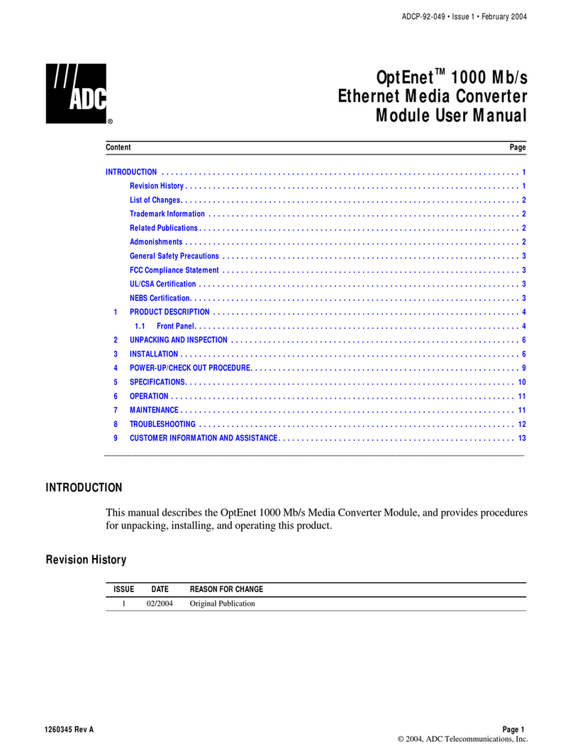 ADC OptEnet Manuel utilisateur