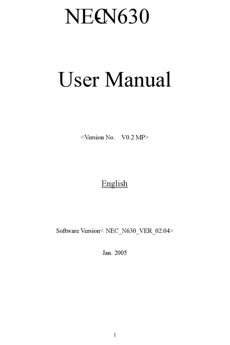 NEC N630 Manuel utilisateur