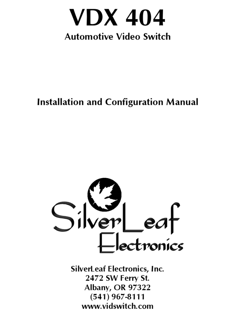 SilverLeaf Electronics VDX 404 Manuel SilverLeaf Electronics VDX 404 Manuel