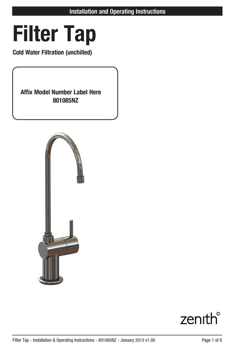 Zenith Filter Tap Manuel utilisateur