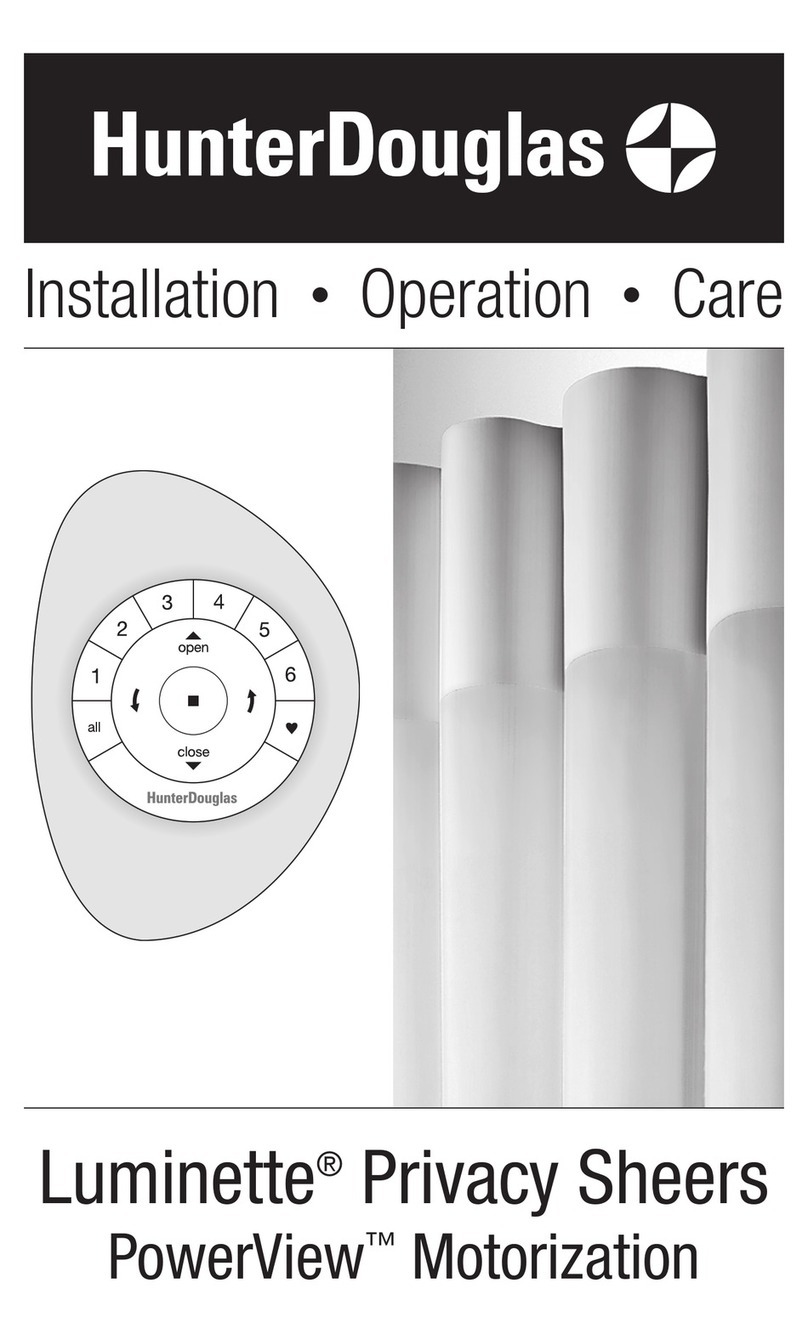 HunterDouglas Luminette Manuel du propriétaire HunterDouglas Luminette Manuel du propriétaire