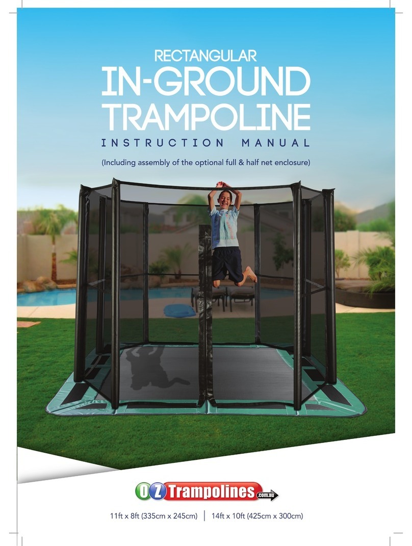 OZ Trempoline Rectangular In-Ground Trampoline Manuel utilisateur