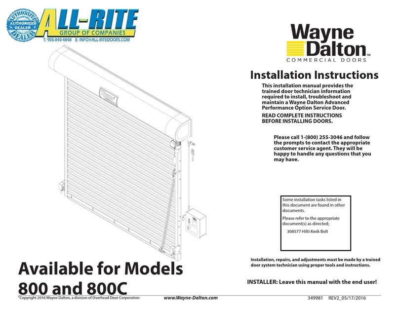 Wayne-Dalton 800 Manuel utilisateur