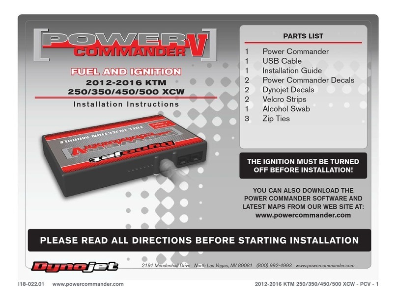Dynojet Power commander V Manuel utilisateur